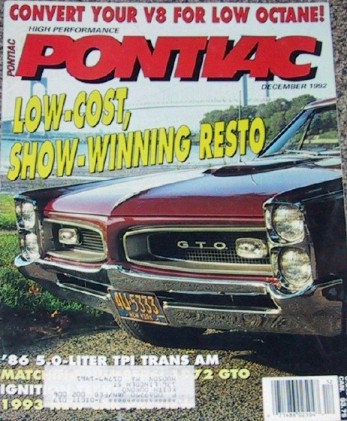 HIGH PERFORMANCE PONTIAC 1992 DEC - BONNEVILLE P/U